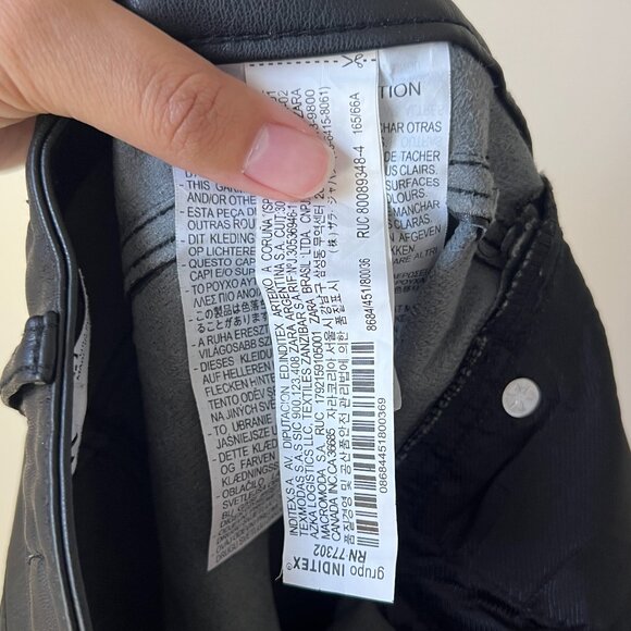 Zara Mini Flair Faux Leather Pants - Picture 7 of 8